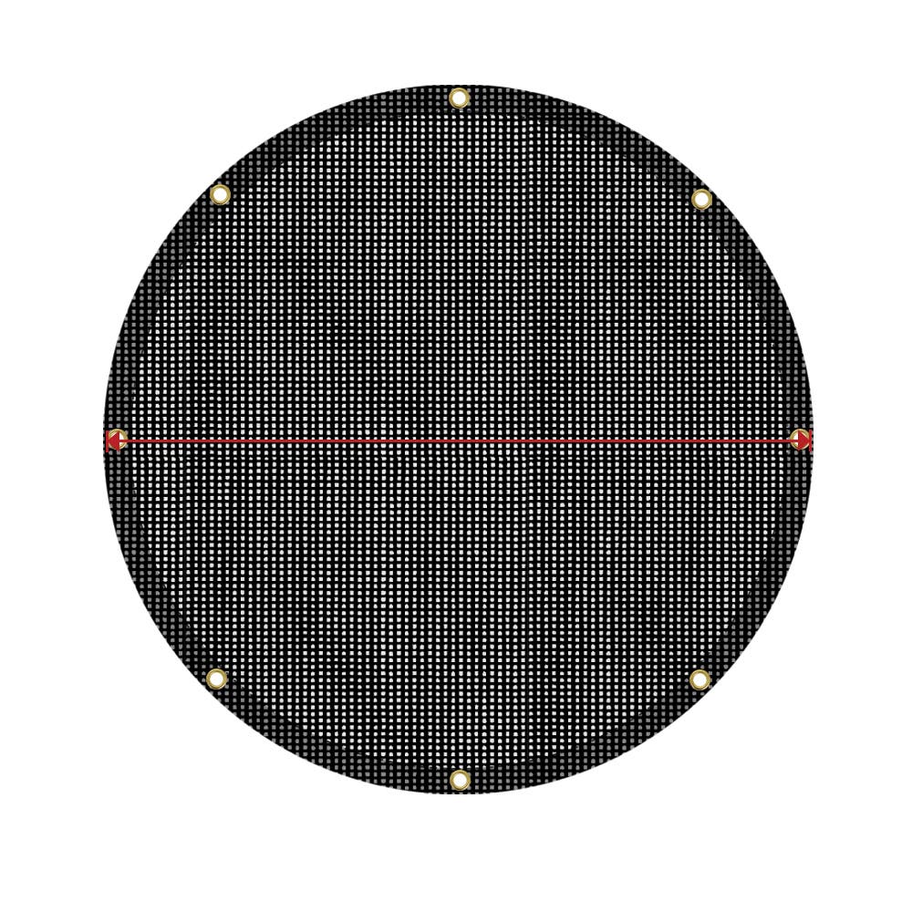Custom Round Mesh Tarpaulin - 50% Shade