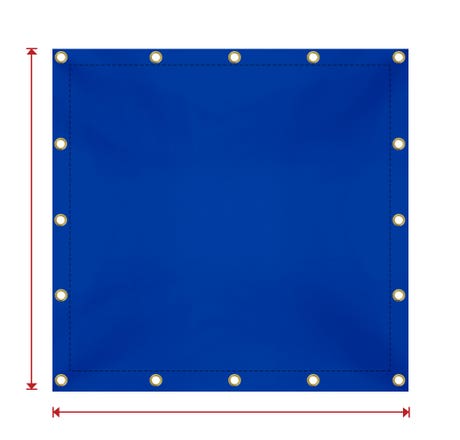 Custom Heavy Duty Vinyl Tarpaulin - Blue