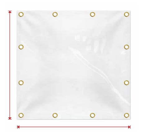 Custom Heavy Duty Clear Vinyl Tarpaulin