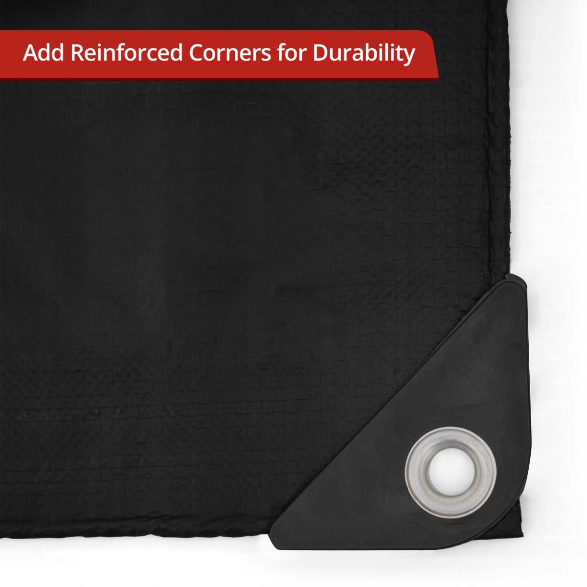 Custom Light Duty Poly Tarpaulin - Black