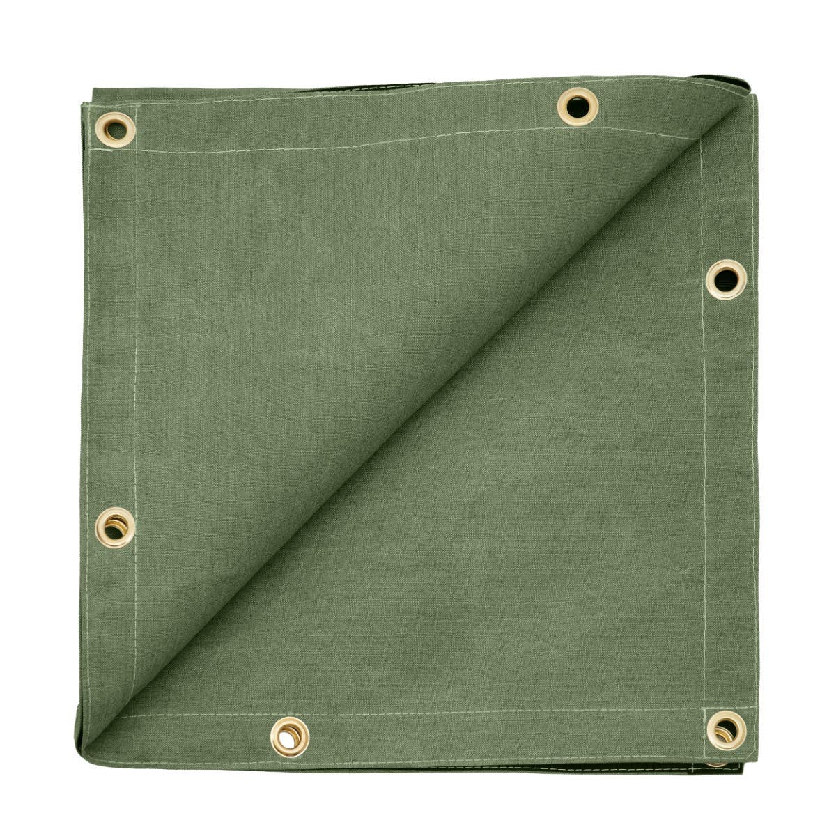 Water Resistant Canvas Tarpaulin - Olive green