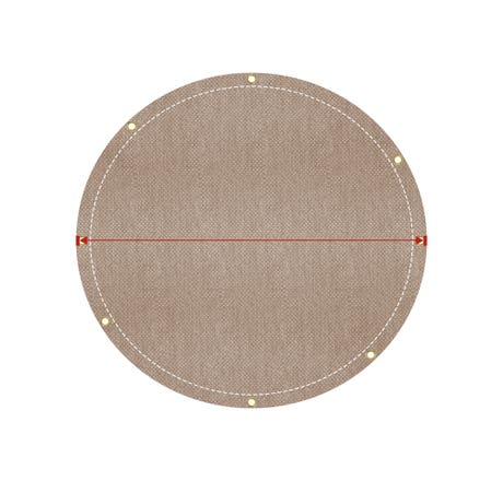 Custom Water Resistant Canvas Tarpaulin - Round