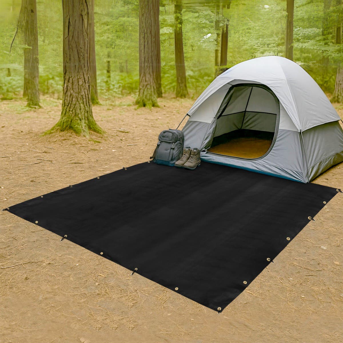 Custom Light Duty Poly Tarpaulin - Black