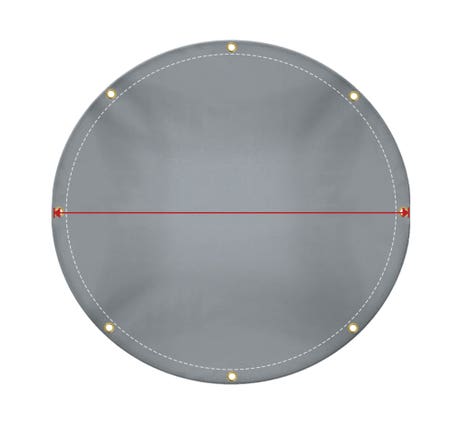 Custom Heavy Duty Vinyl Tarpaulin -Round