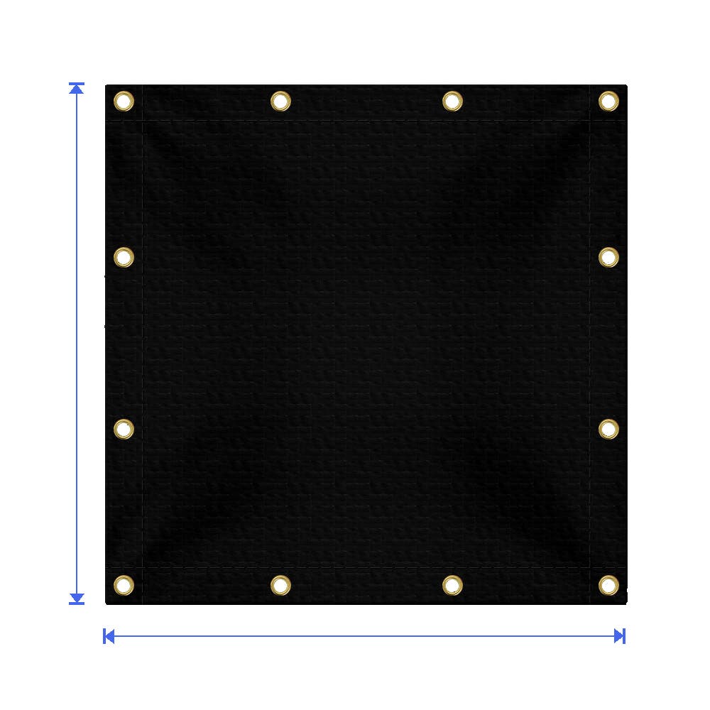 Custom Light Duty Poly Tarpaulin - Black