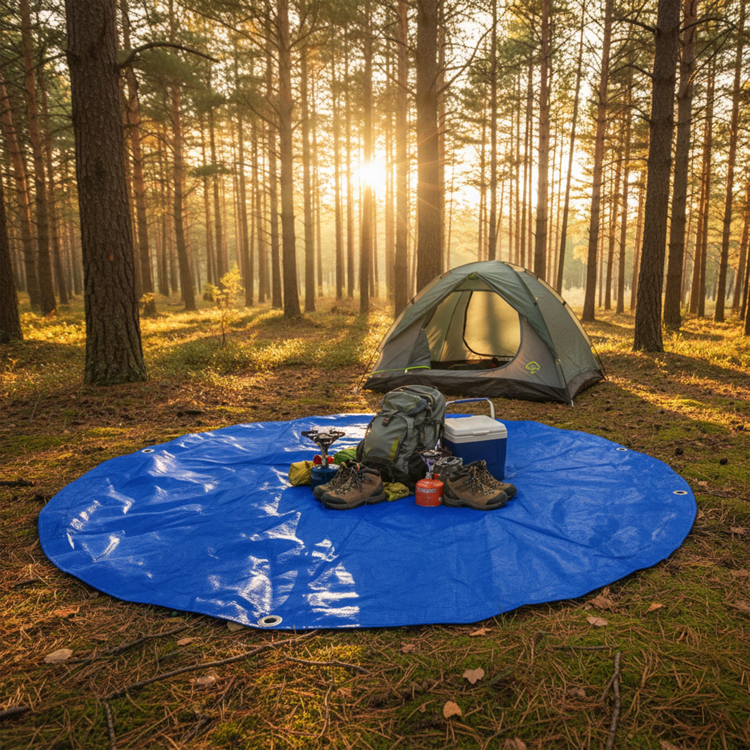 Custom Medium Duty Poly Tarpaulin- Round