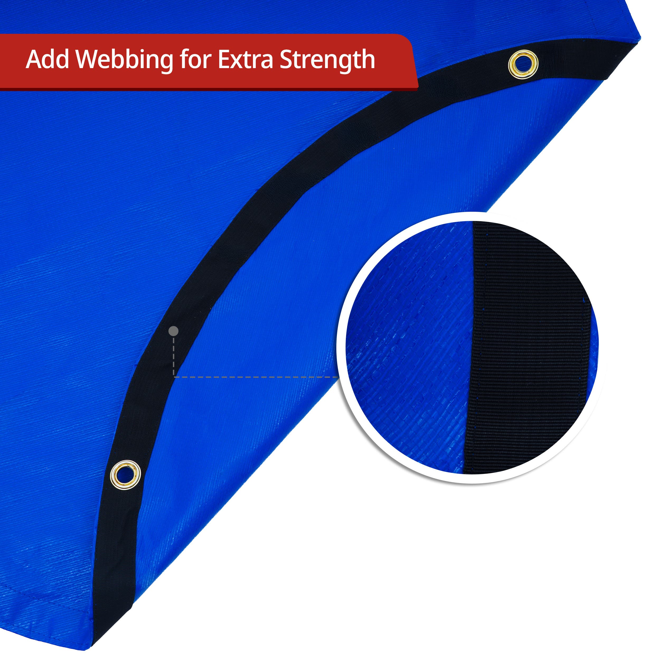 Custom Medium Duty Poly Tarpaulin- Round