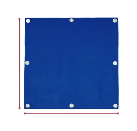 Custom Light Duty Poly Tarpaulin - Blue
