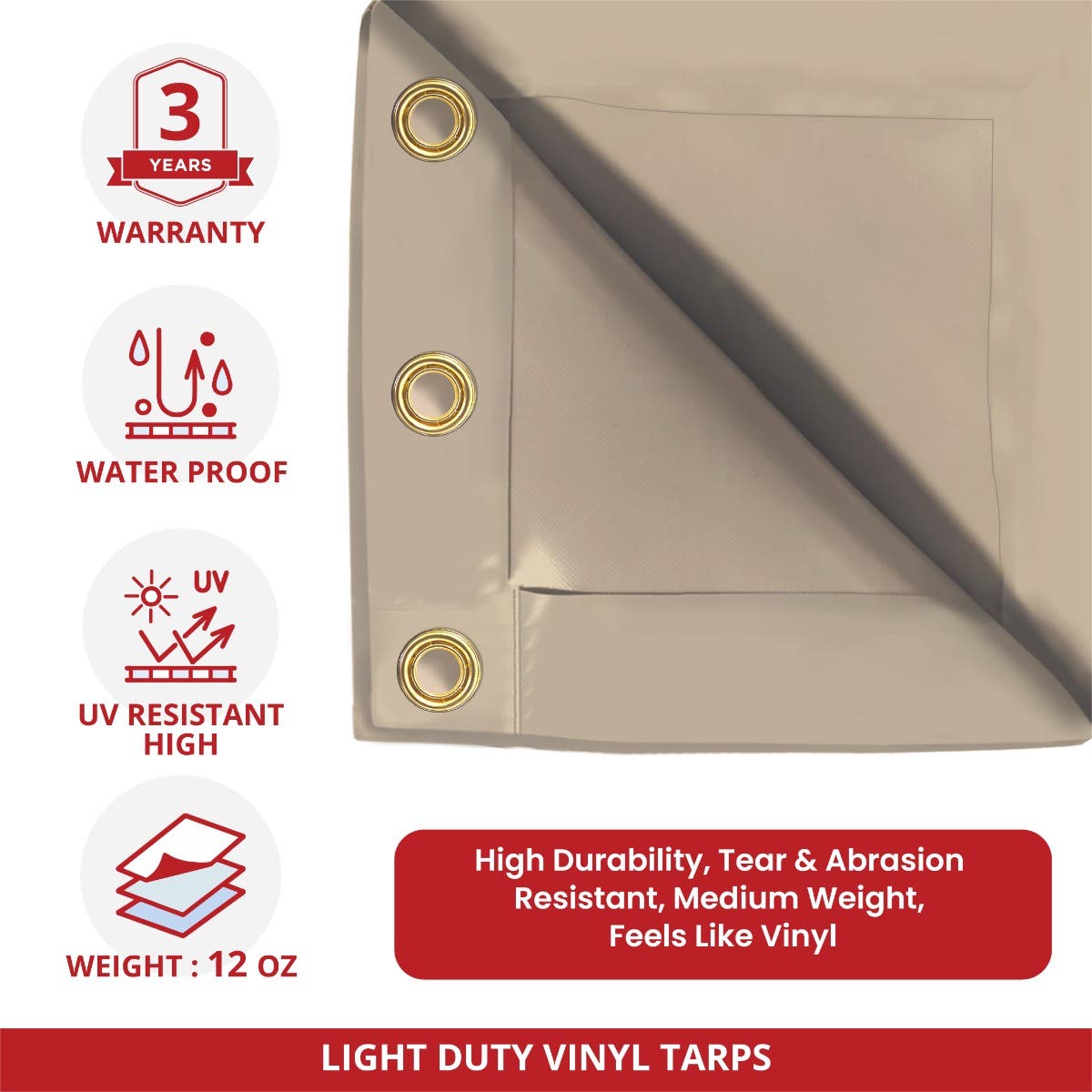 Baseball Weighted Mound Tarpaulin - Rectangle / Square