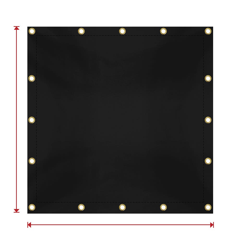 Custom Medium Duty Vinyl Tarpaulin - Black