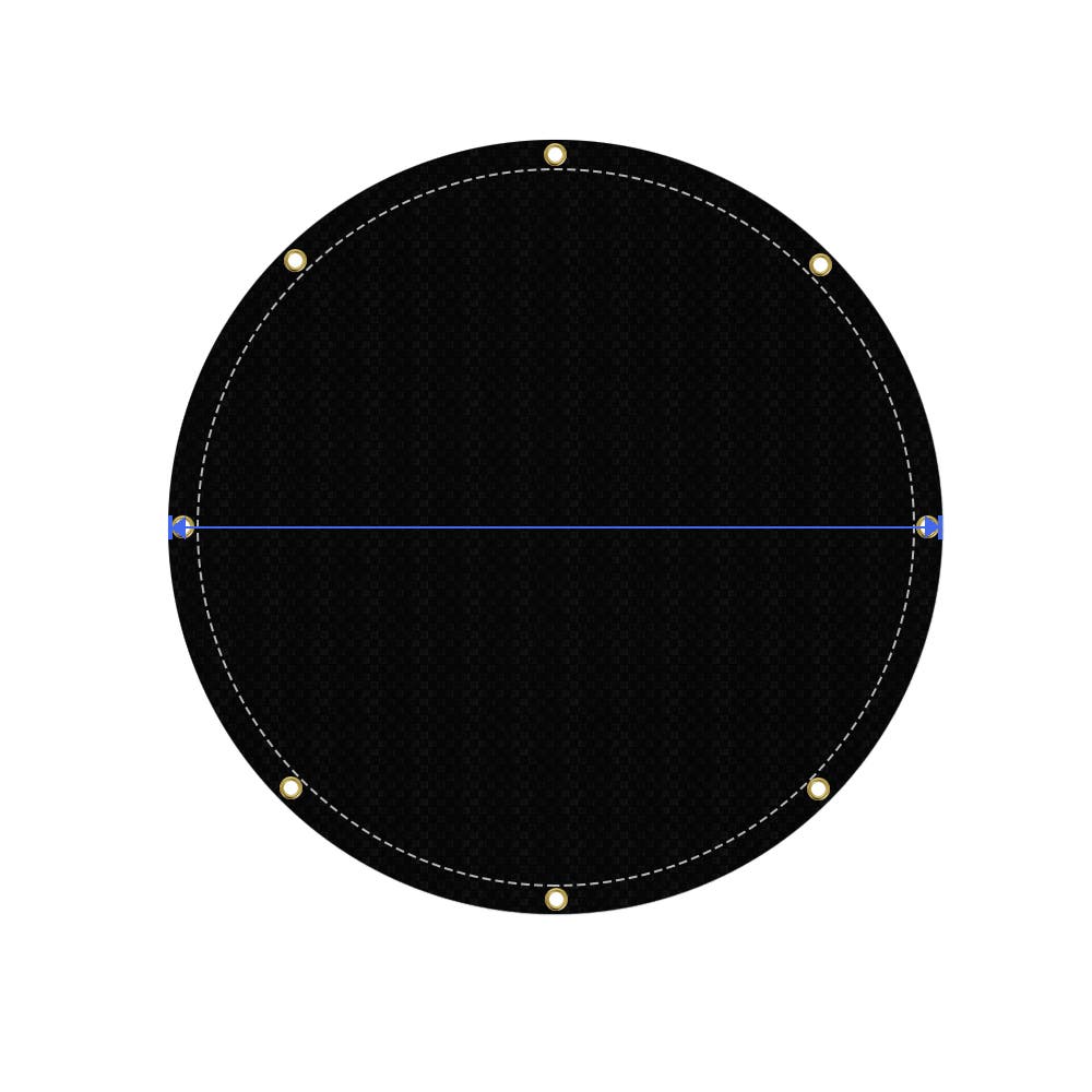 Custom Light Duty Poly Tarpaulin - Round