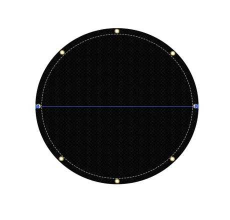 Custom Light Duty Poly Tarpaulin - Round
