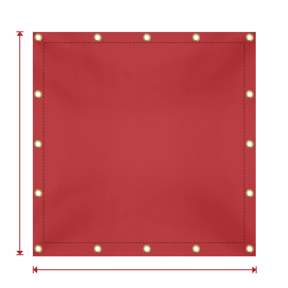 Custom Heavy Duty Vinyl Tarpaulin - Red