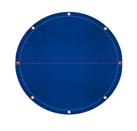 Custom Super Heavy Duty Vinyl Tarpaulin - Round