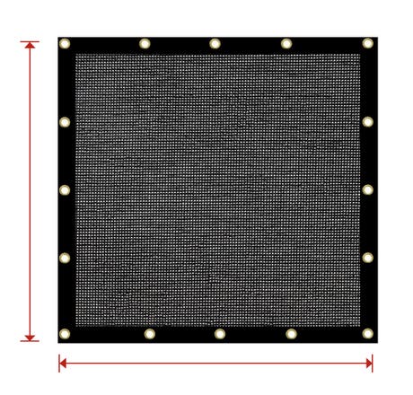 Custom Heavy Duty Mesh Tarpaulin - 60% Shade